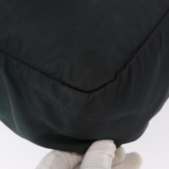 PRADA Tote Bag Nylon Green Silver Auth 156243