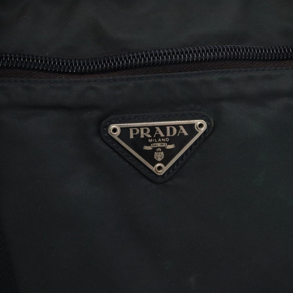 PRADA Tote Bag Nylon Green Silver Auth 156243