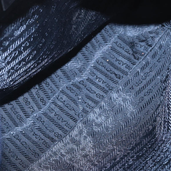 PRADA Tote Bag Nylon Green Silver Auth 156243