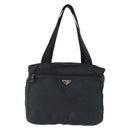 PRADA Tote Bag Nylon Green Silver Auth 156243-2