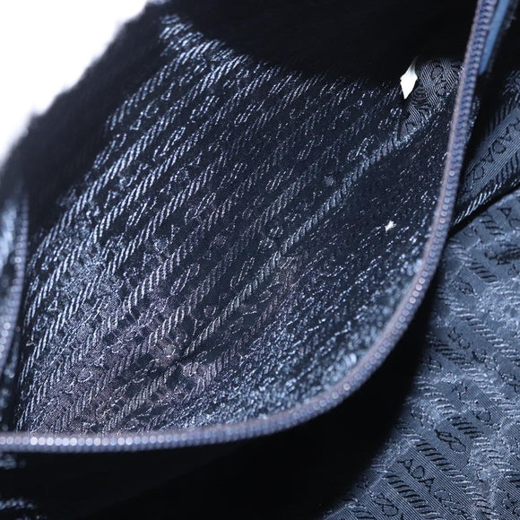 PRADA Tote Bag Nylon Green Silver Auth 156243