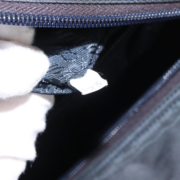 PRADA Tote Bag Nylon Green Silver Auth 156243