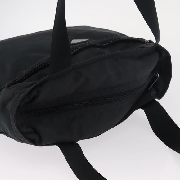 PRADA Tote Bag Nylon Green Silver Auth 156243