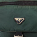 PRADA Shoulder Bag Nylon Green Silver Auth 156244-18