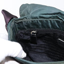 PRADA Shoulder Bag Nylon Green Silver Auth 156244-23