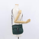 PRADA Shoulder Bag Nylon Green Silver Auth 156244-26
