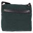 PRADA Shoulder Bag Nylon Green Silver Auth 156244-2