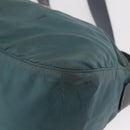 PRADA Shoulder Bag Nylon Green Gold Auth 156245-14