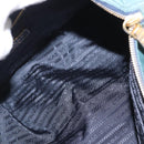 PRADA Shoulder Bag Nylon Green Gold Auth 156245-10