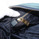 PRADA Shoulder Bag Nylon Green Gold Auth 156245-22