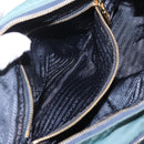 PRADA Shoulder Bag Nylon Green Gold Auth 156245-23