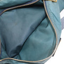 PRADA Shoulder Bag Nylon Green Gold Auth 156245-11