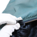 PRADA Shoulder Bag Nylon Green Gold Auth 156245-12