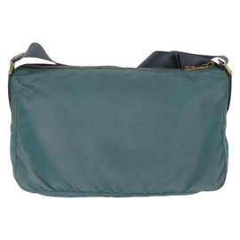 PRADA Shoulder Bag Nylon Green Gold Auth 156245 - 0