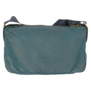 PRADA Shoulder Bag Nylon Green Gold Auth 156245-2