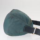 PRADA Shoulder Bag Nylon Green Gold Auth 156245-3