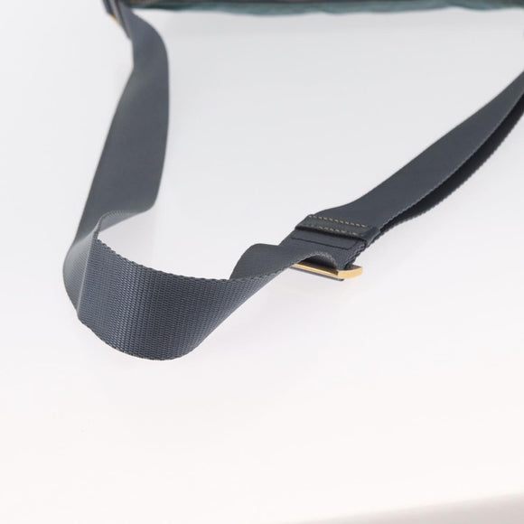 PRADA Shoulder Bag Nylon Green Gold Auth 156245