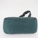 PRADA Shoulder Bag Nylon Green Gold Auth 156245-5