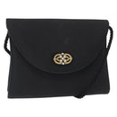 Salvatore Ferragamo Vala Shoulder Bag Nylon Black Gold Auth 156246-1