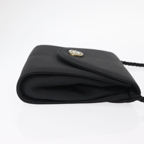 Salvatore Ferragamo Vala Shoulder Bag Nylon Black Gold Auth 156246