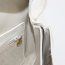 Christian Dior Honeycomb Canvas Shoulder Bag PVC Gold White Auth 156247-18