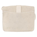 Christian Dior Honeycomb Canvas Shoulder Bag PVC Gold White Auth 156247-3