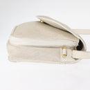 Christian Dior Honeycomb Canvas Shoulder Bag PVC Gold White Auth 156247-4