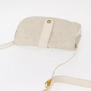 Christian Dior Honeycomb Canvas Shoulder Bag PVC Gold White Auth 156247-6