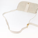 Christian Dior Honeycomb Canvas Shoulder Bag PVC Gold White Auth 156247-7
