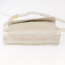 Christian Dior Honeycomb Canvas Shoulder Bag PVC Gold White Auth 156247-9