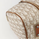 Christian Dior Trotter Canvas Romantic Chain Bag PVC Beige Silver Auth 156248-16