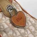 Christian Dior Trotter Canvas Romantic Chain Bag PVC Beige Silver Auth 156248-17