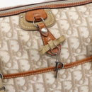 Christian Dior Trotter Canvas Romantic Chain Bag PVC Beige Silver Auth 156248-10