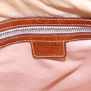 Christian Dior Trotter Canvas Romantic Chain Bag PVC Beige Silver Auth 156248-19