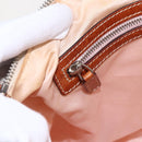 Christian Dior Trotter Canvas Romantic Chain Bag PVC Beige Silver Auth 156248-20