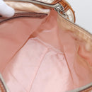 Christian Dior Trotter Canvas Romantic Chain Bag PVC Beige Silver Auth 156248-21