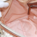 Christian Dior Trotter Canvas Romantic Chain Bag PVC Beige Silver Auth 156248-22