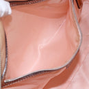 Christian Dior Trotter Canvas Romantic Chain Bag PVC Beige Silver Auth 156248-23