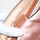 Christian Dior Trotter Canvas Romantic Chain Bag PVC Beige Silver Auth 156248-12