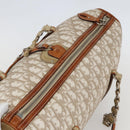 Christian Dior Trotter Canvas Romantic Chain Bag PVC Beige Silver Auth 156248-6