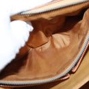 CELINE Macadam Canvas Shoulder Bag PVC Leather Brown Gold Auth 156250-11