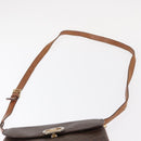 CELINE Macadam Canvas Shoulder Bag PVC Leather Brown Gold Auth 156250-8