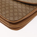 CELINE Macadam Canvas Shoulder Bag PVC Brown Gold Auth 156251-15