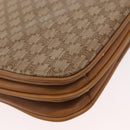 CELINE Macadam Canvas Shoulder Bag PVC Brown Gold Auth 156251-16