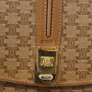 CELINE Macadam Canvas Shoulder Bag PVC Brown Gold Auth 156251-18