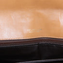 CELINE Macadam Canvas Shoulder Bag PVC Brown Gold Auth 156251-19