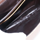 CELINE Macadam Canvas Shoulder Bag PVC Brown Gold Auth 156251-11