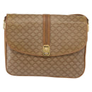 CELINE Macadam Canvas Shoulder Bag PVC Brown Gold Auth 156251-13