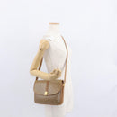 CELINE Macadam Canvas Shoulder Bag PVC Brown Gold Auth 156251-25