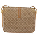 CELINE Macadam Canvas Shoulder Bag PVC Brown Gold Auth 156251-2